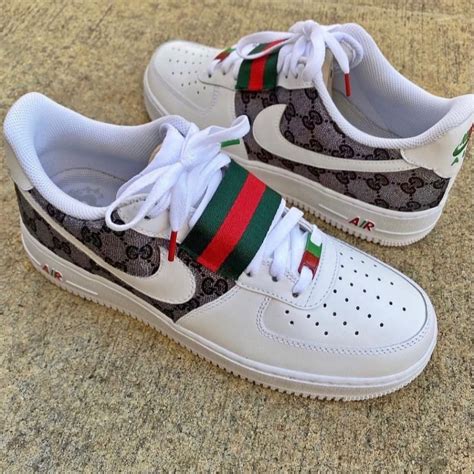 custom gucci material shoes|air force 1 gucci custom.